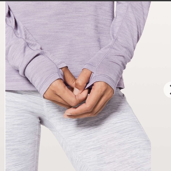 Lululemon Meant To Move Long Sleeve Shirt Heathered Dusty Dawn size 4 - Picture 3 of 10